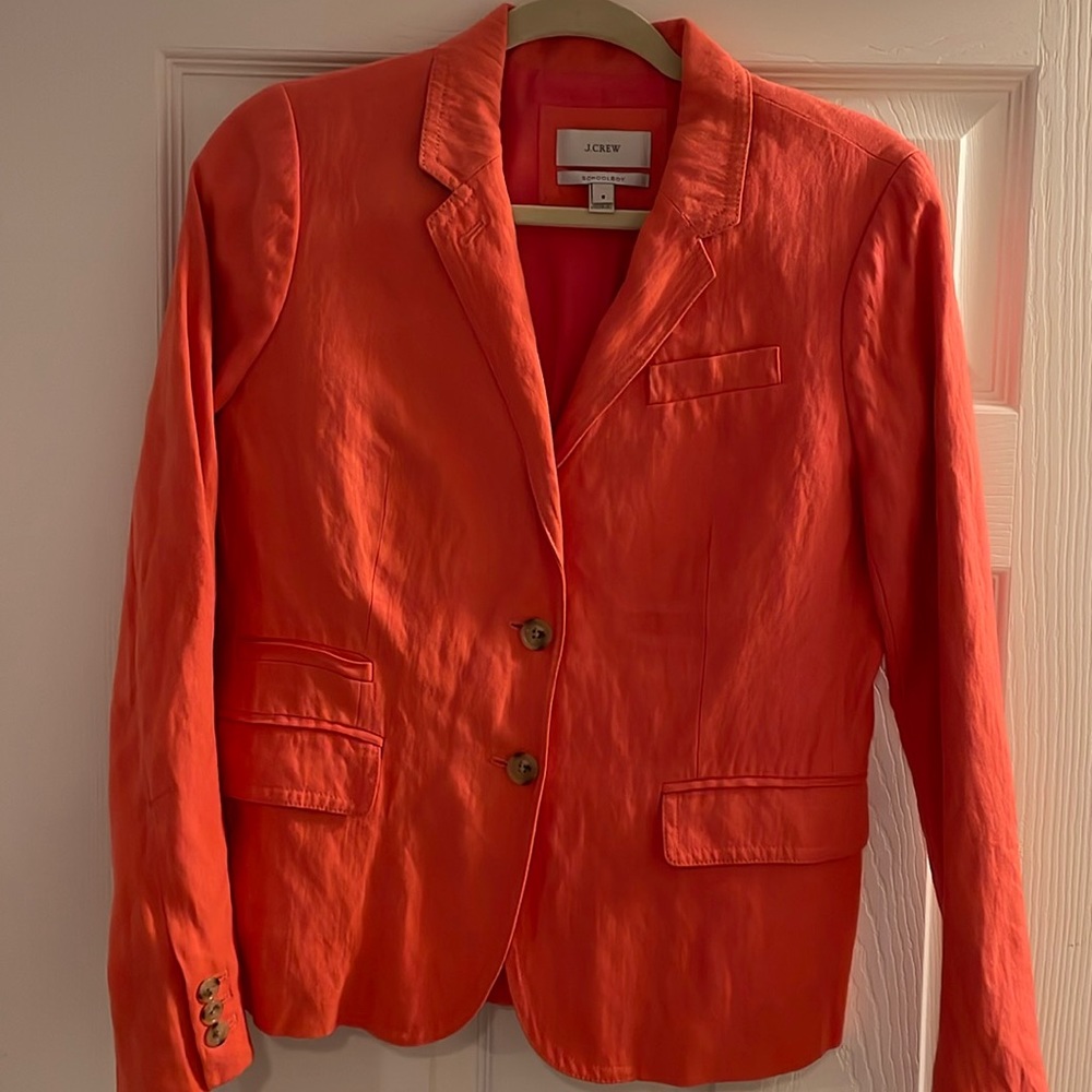 Coral J. Crew Schoolboy Blazer